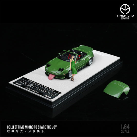 Góc trước xe Mazda MX5 Green Doll Time Micro 1:64