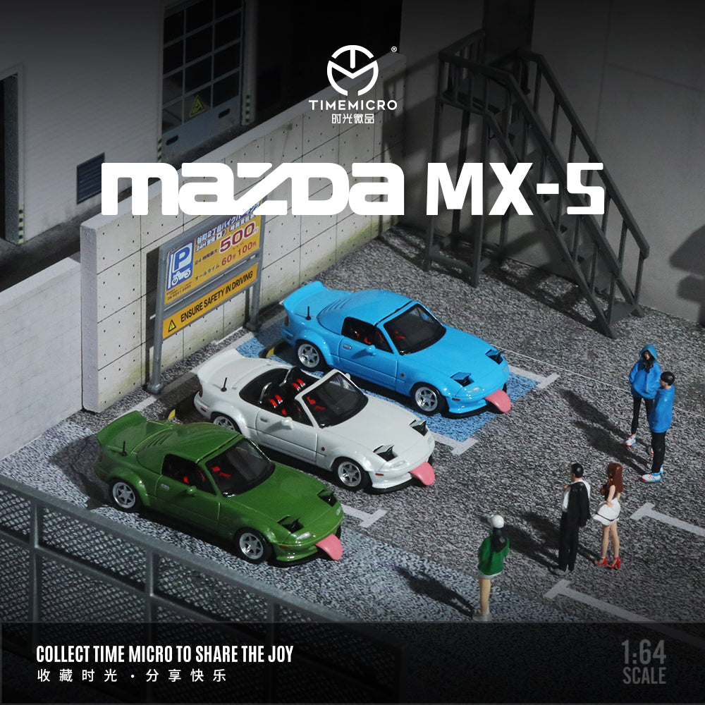 Góc nghiêng xe Mazda MX5 Green Doll Time Micro 1:64