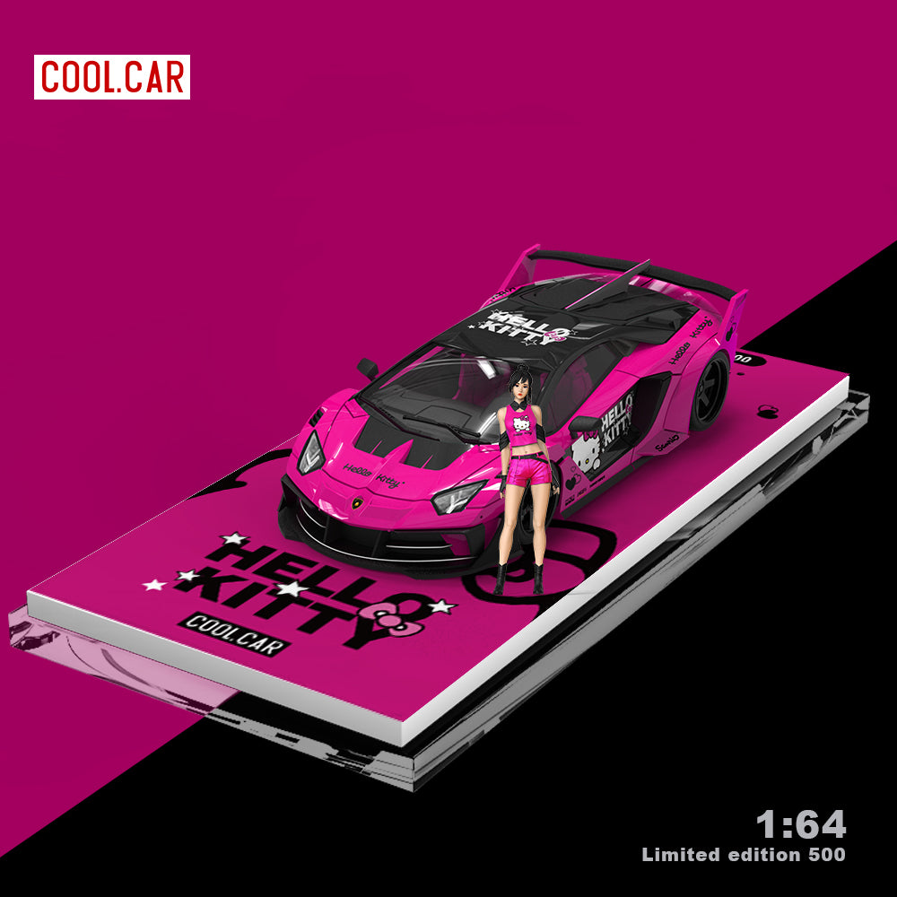 Góc trước xe Lamborghini GTEVO Kitty Deep Pink