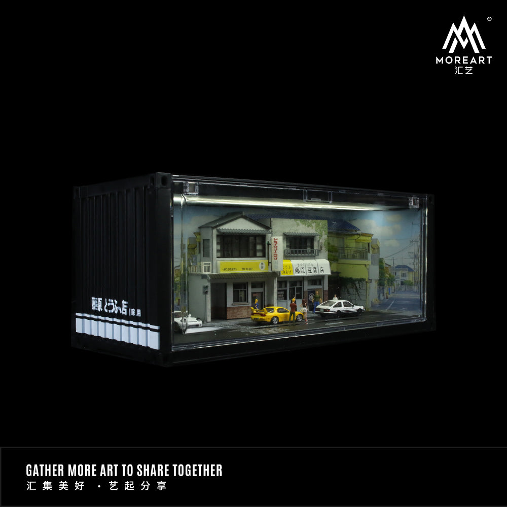 Mô hình diorama Initial D Container Scene Edition góc bên