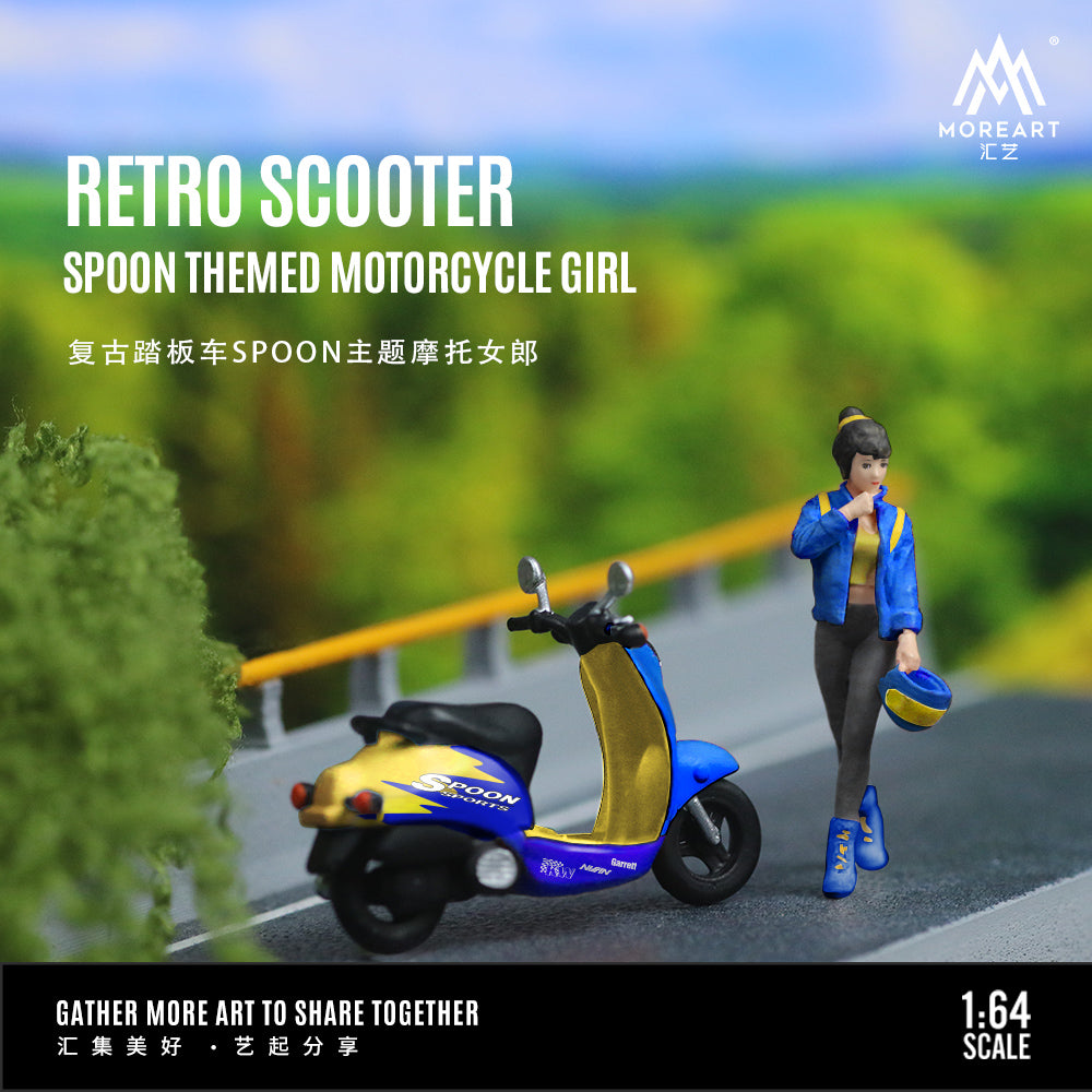 Mô hình diorama Retro Scooter SPOON Theme góc tổng thể