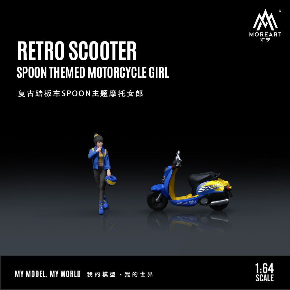 Mô hình diorama Retro Scooter SPOON Theme chi tiết xe scooter