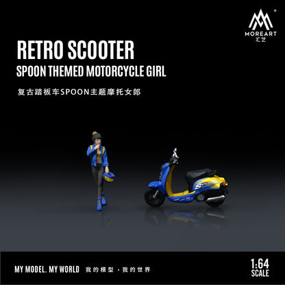 Mô hình diorama Retro Scooter SPOON Theme chi tiết xe scooter
