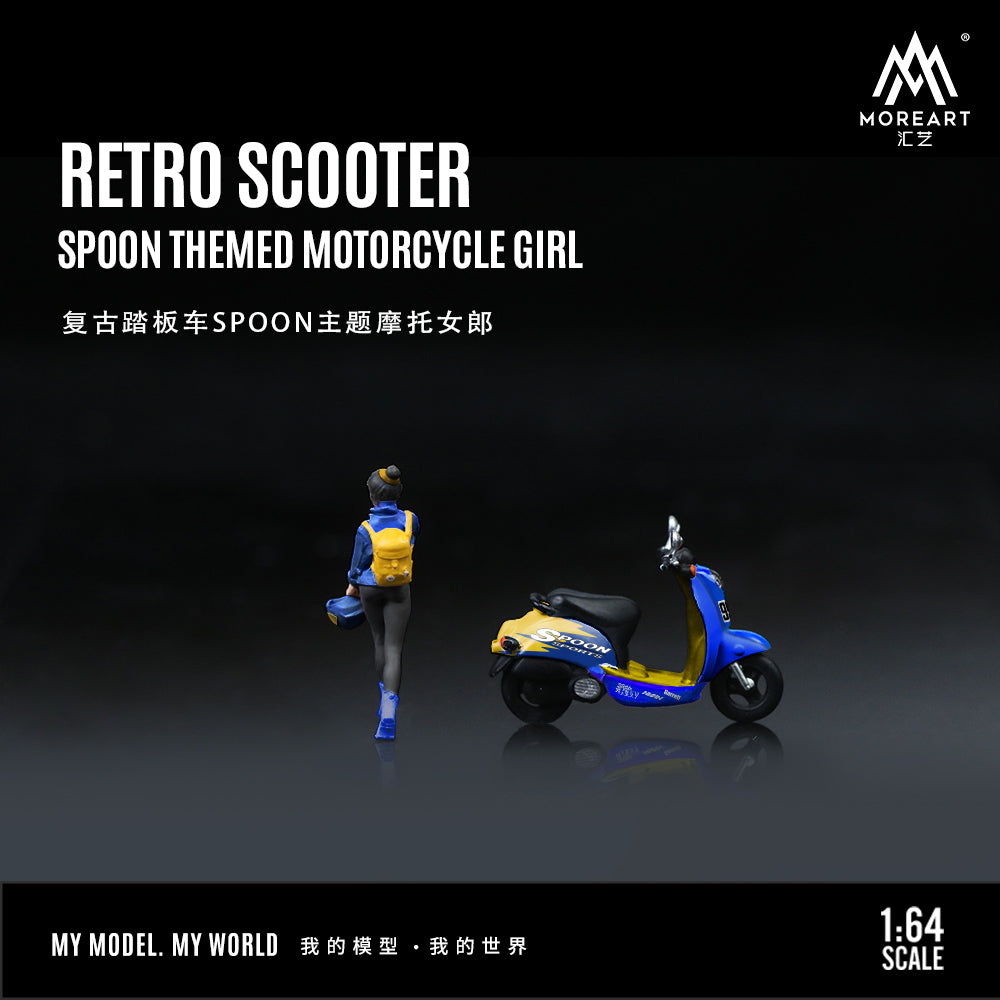Mô hình diorama Retro Scooter SPOON Theme búp bê
