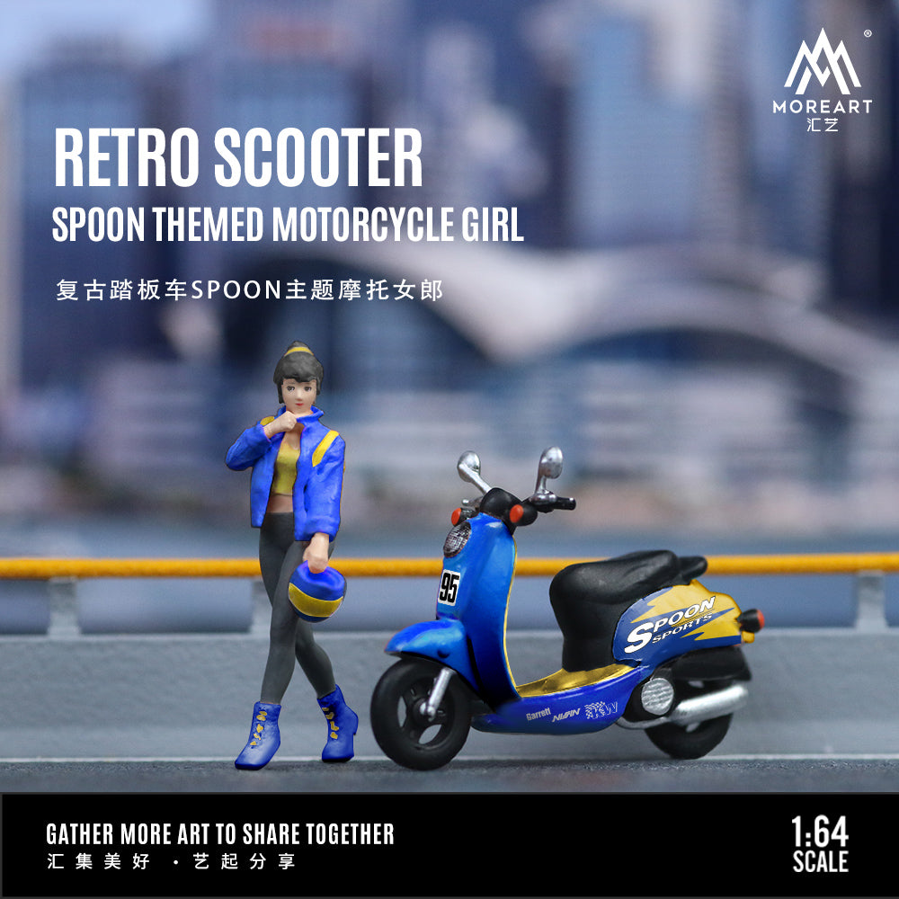 Mô hình diorama Retro Scooter SPOON Theme cận cảnh