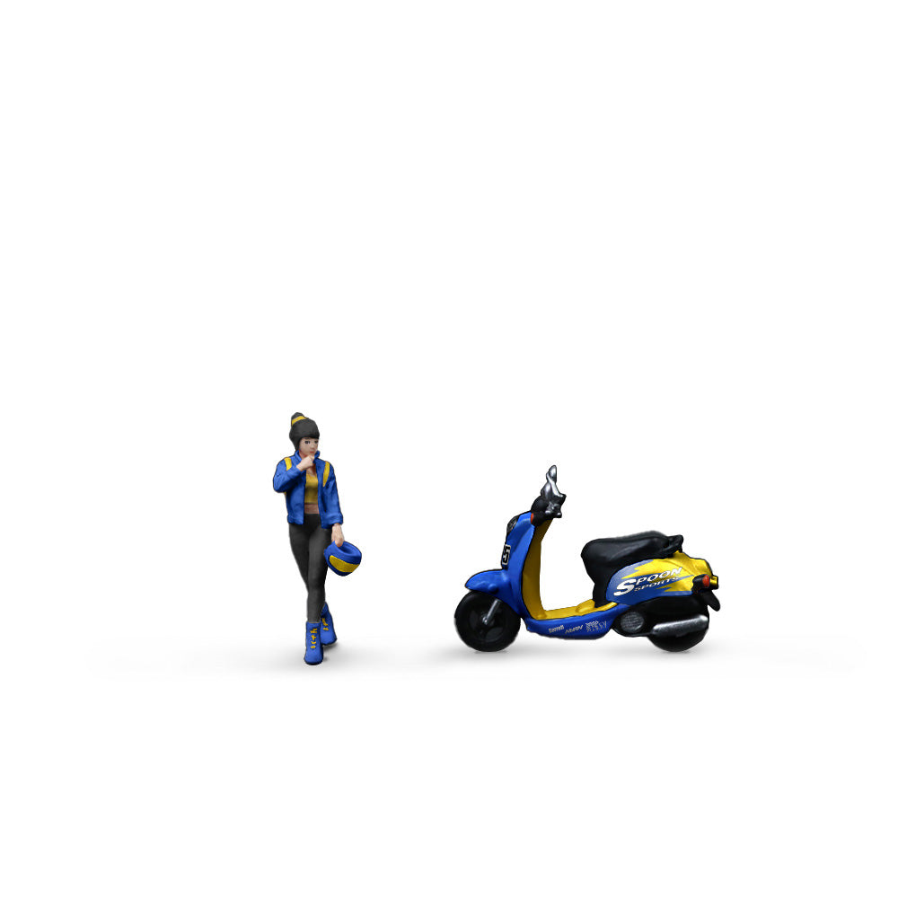 Mô hình diorama Retro Scooter SPOON Theme đầy đủ phụ kiện