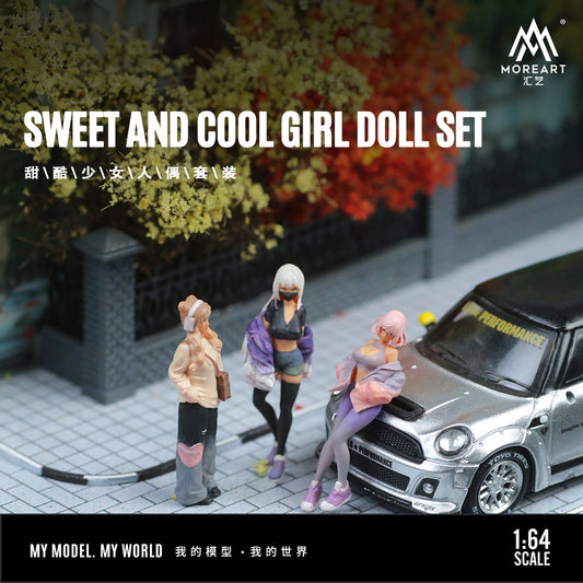 Mô hình Sweet and Cool Girl Doll set tỉ lệ 1:64