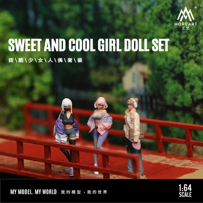 Góc nghiêng bộ diorama Sweet and Cool Girl Doll