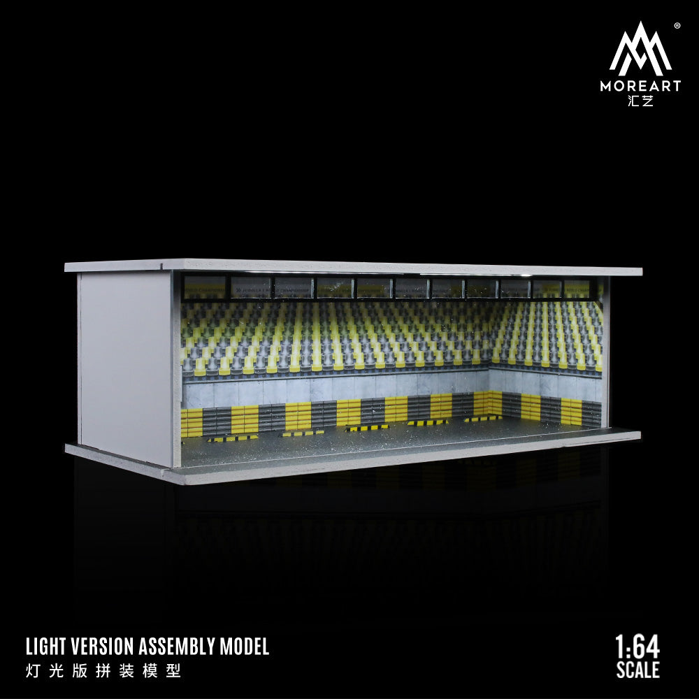 Mô hình diorama bãi đỗ xe đua Moreart 1:64