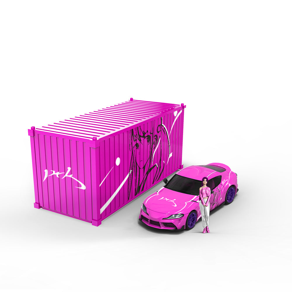 Container và xe Toyota A90 Pink Girly - Time Micro