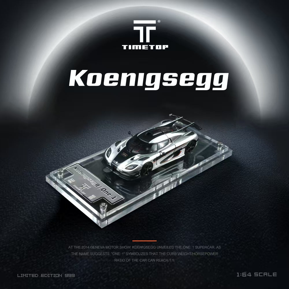 Mặt trước mô hình Koenigsegg One 1-Silver