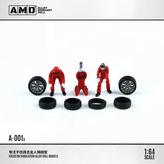 Mô hình xe Red Car Mechanic AURORA MODEL 1:64 góc trước