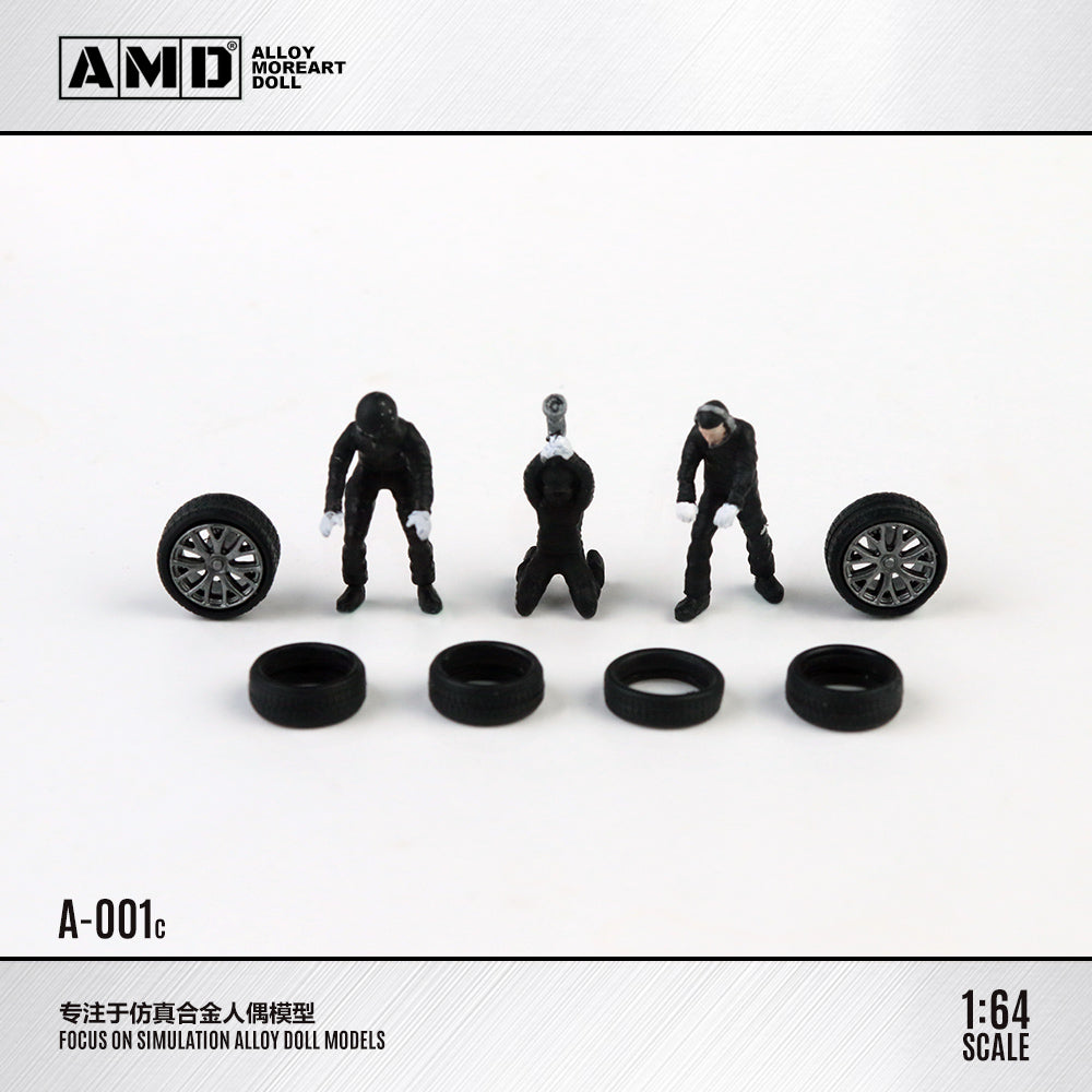 Mô hình xe Black Car Mechanic AURORA MODEL 1:64 góc trước