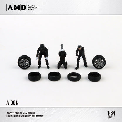 Mô hình xe Black Car Mechanic AURORA MODEL 1:64 góc trước