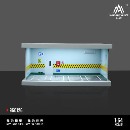 Mô hình diorama bãi đỗ xe MOREART 1:64 Model B tổng quan