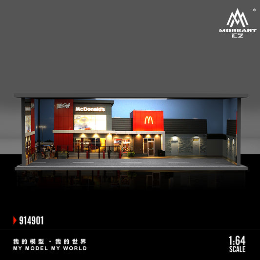 Mô hình diorama McDonald's MOREART 1:64 góc trước