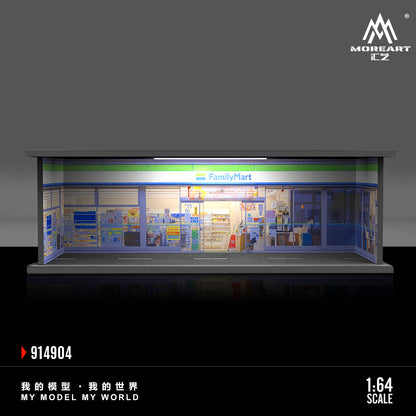 Tổng quan mô hình diorama Convenience Store Minimalist Lighting Assembly Scene