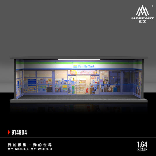 Tổng quan mô hình diorama Convenience Store Minimalist Lighting Assembly Scene