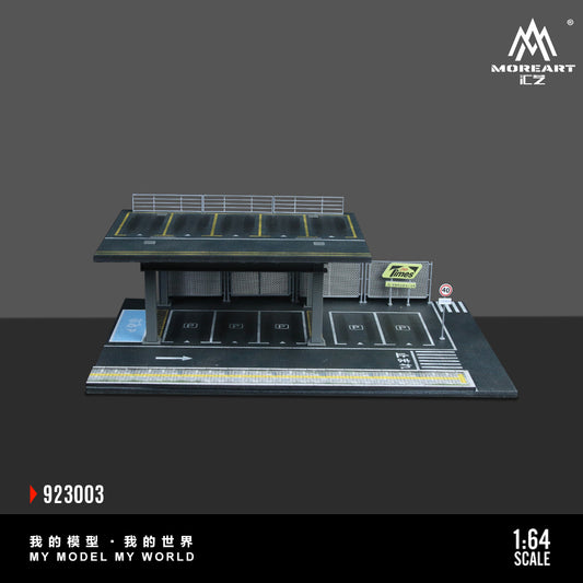 Tổng quan mô hình diorama Steel Frame Structure Platform Parking Assembly Scene C Model