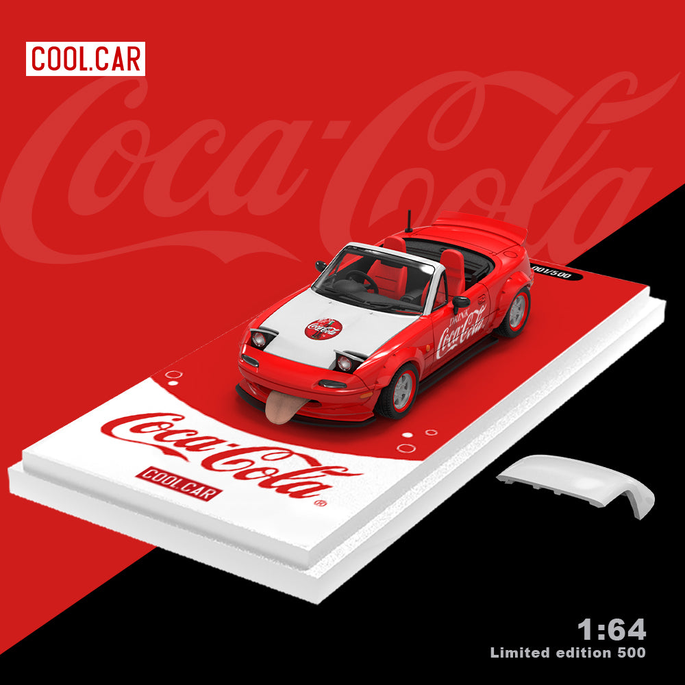 Ảnh xe Mazda MX5 Coca-Cola đỏ trắng tỉ lệ 1:64