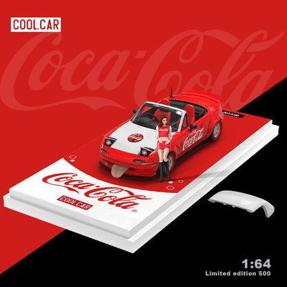 Góc trước xe Mazda MX5 Đỏ Trắng Coca-Cola
