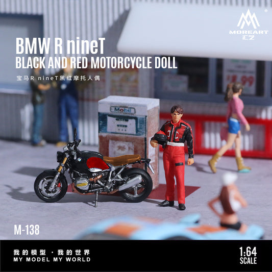 Góc tổng quan diorama BMW R nineT MoreArt 1:64