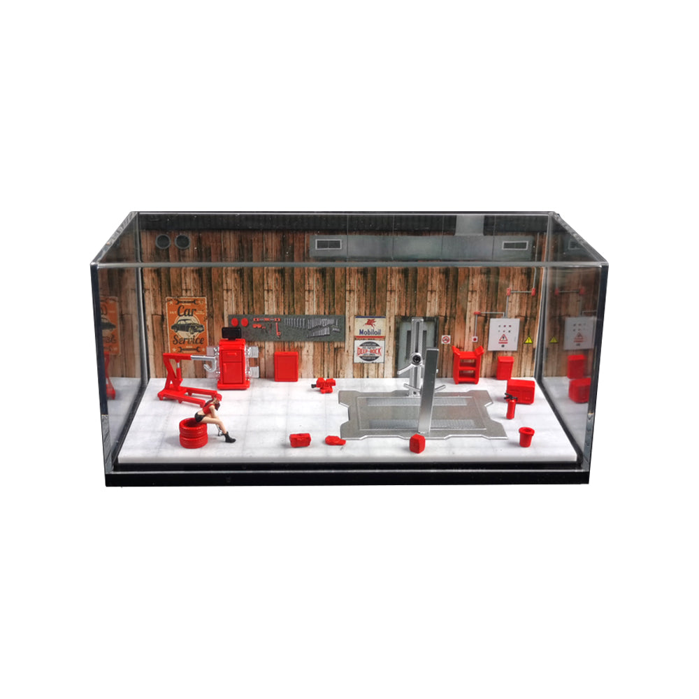 Mặt sau của diorama Auto Repair Shop A MoreArt