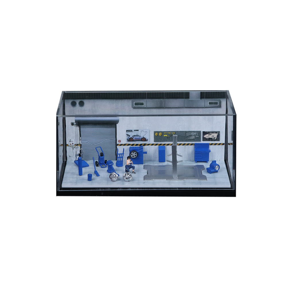 Mặt sau của diorama Auto Repair Shop B MoreArt