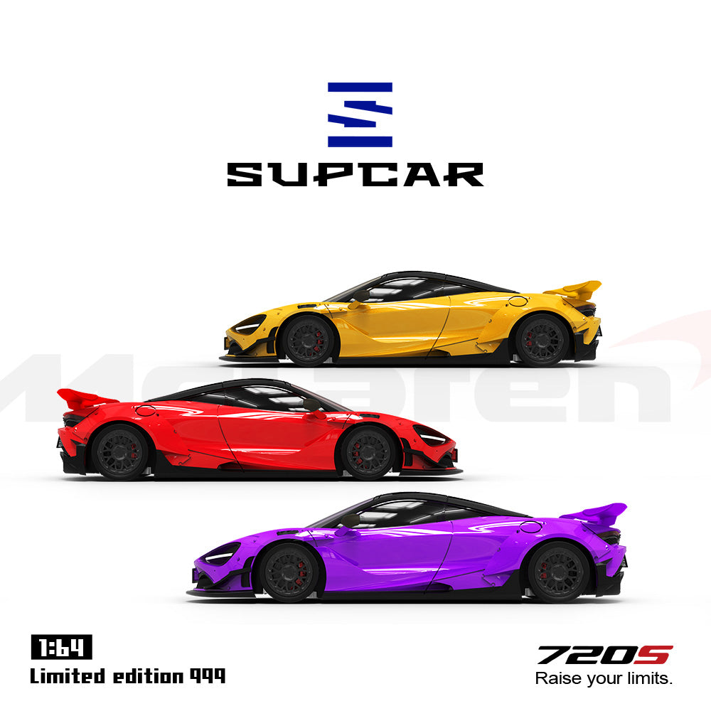 Tổng quan xe McLaren 720S Yellow SUPCAR 1:64