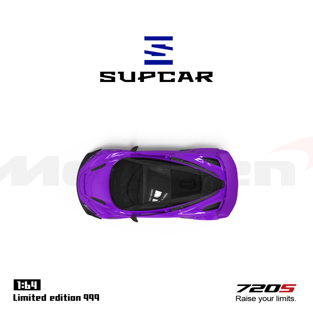 Đuôi xe McLaren 720S Purple SUPCAR 1:64