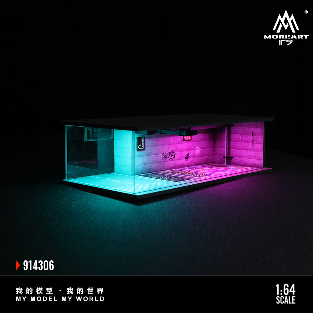 Bộ mô hình diorama Cyberpunk có chiếu sáng Moreart tỉ lệ 1:64