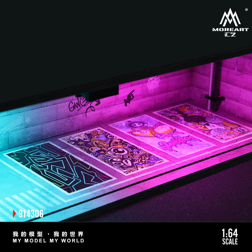 Mô hình cảnh quan Cyberpunk với hiệu ứng ánh sáng Moreart 1/64