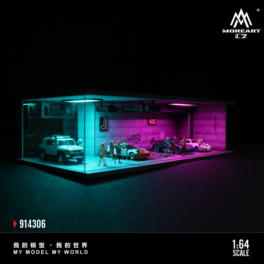 Góc nhìn tổng thể mô hình diorama Cyberpunk Lighted Model Set
