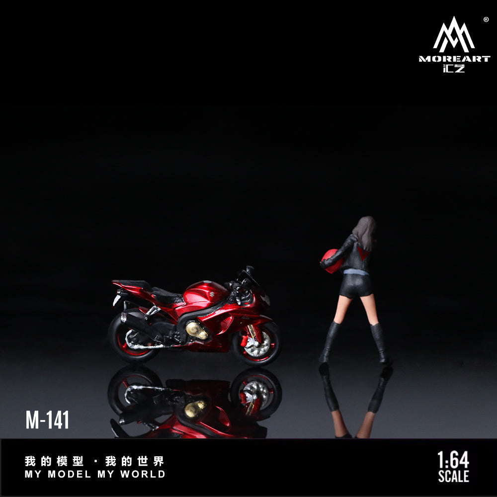 Góc chụp cận cảnh mô hình diorama Moreart Suzuki Motorcycle Girl