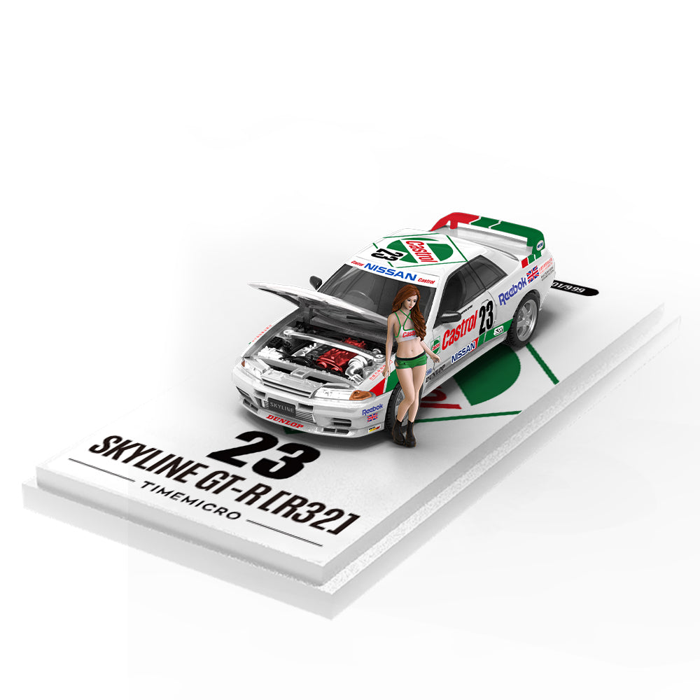 Miniature Nissan GTR R32 Castrol màu đỏ xanh tỉ lệ 1:64