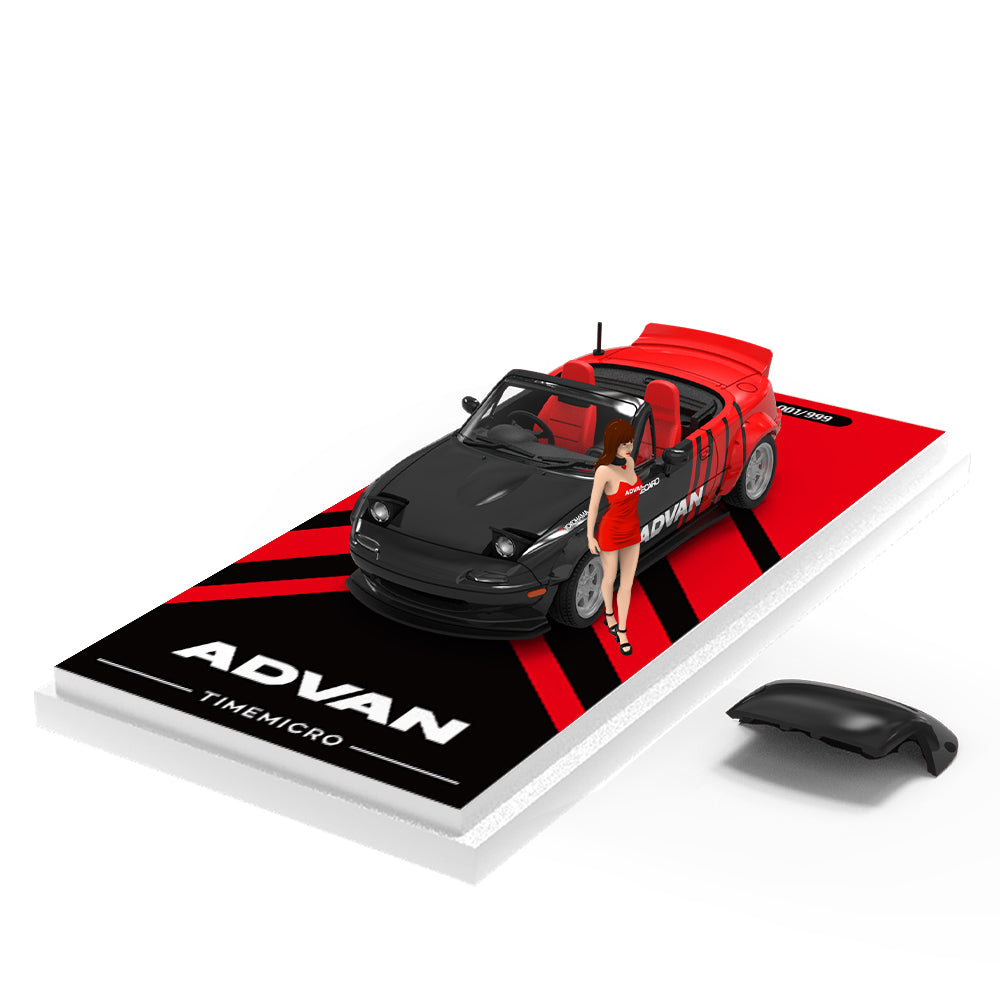 Xe TIME MICRO 1:64 Mazda MX5 ADVAN trên nền trắng
