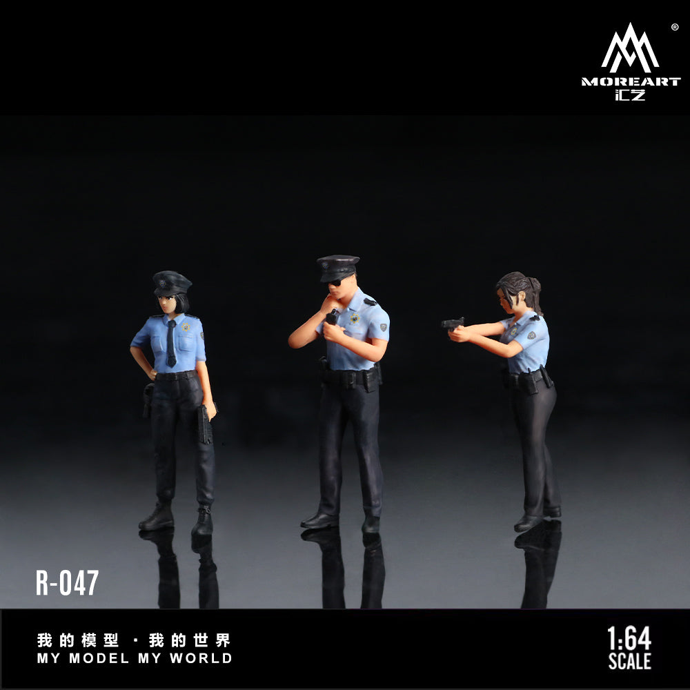 Mô hình diorama cảnh sát giao thông MoreArt 1:64 góc chính diện