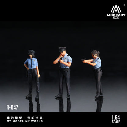 Mô hình diorama cảnh sát giao thông MoreArt 1:64 góc chính diện