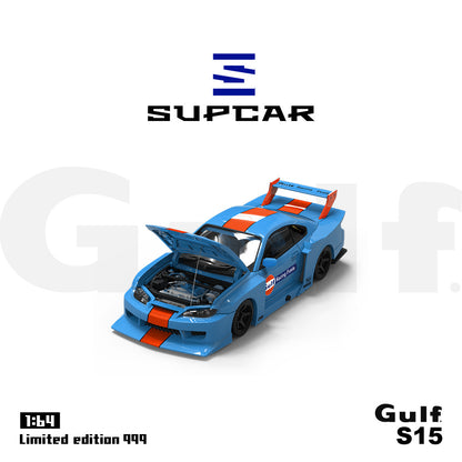 Góc trước xe SUPCAR S15 Gulf Oil tỉ lệ 1:64