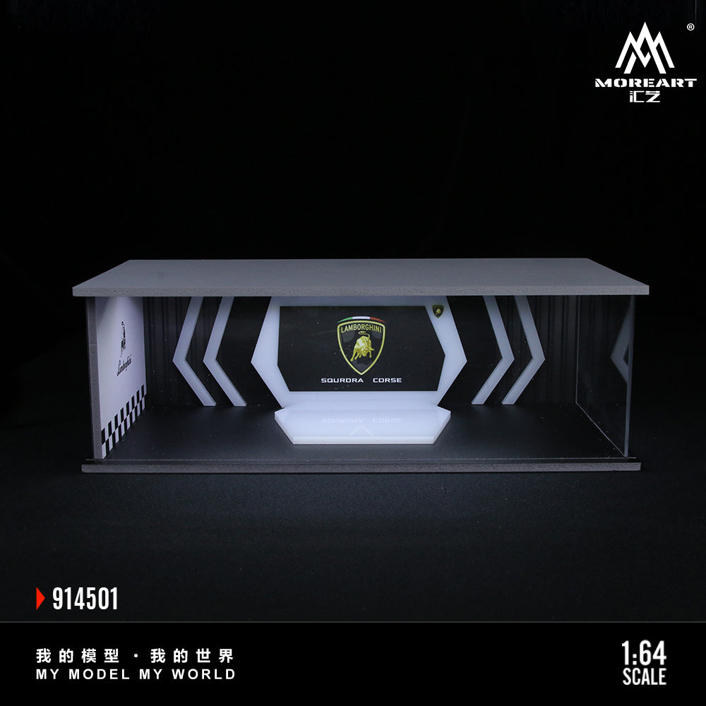 Tổng quan mô hình diorama Lamborghini Showroom tỉ lệ 1:64 - MoreArt
