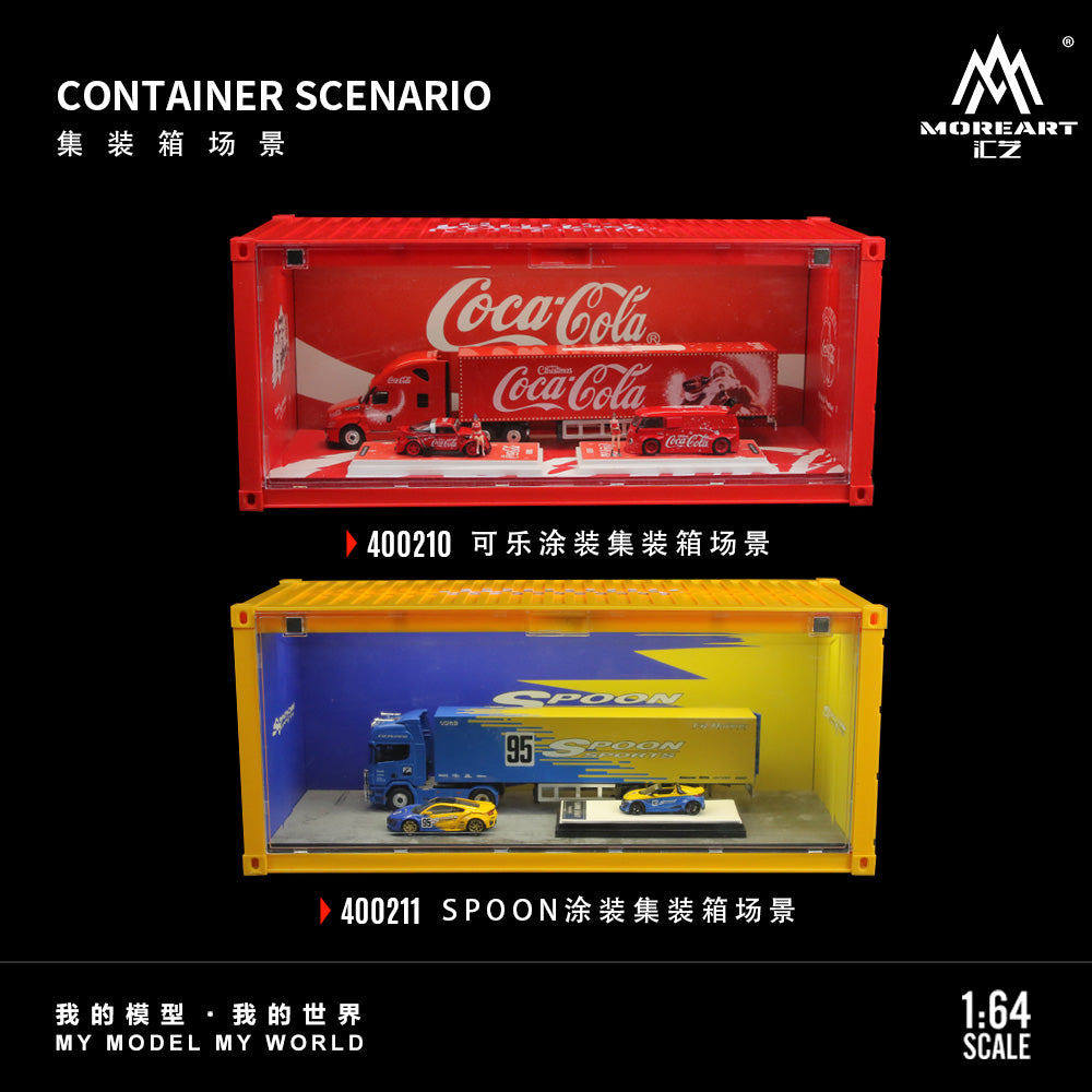 Góc chụp cận cảnh container Coca-Cola