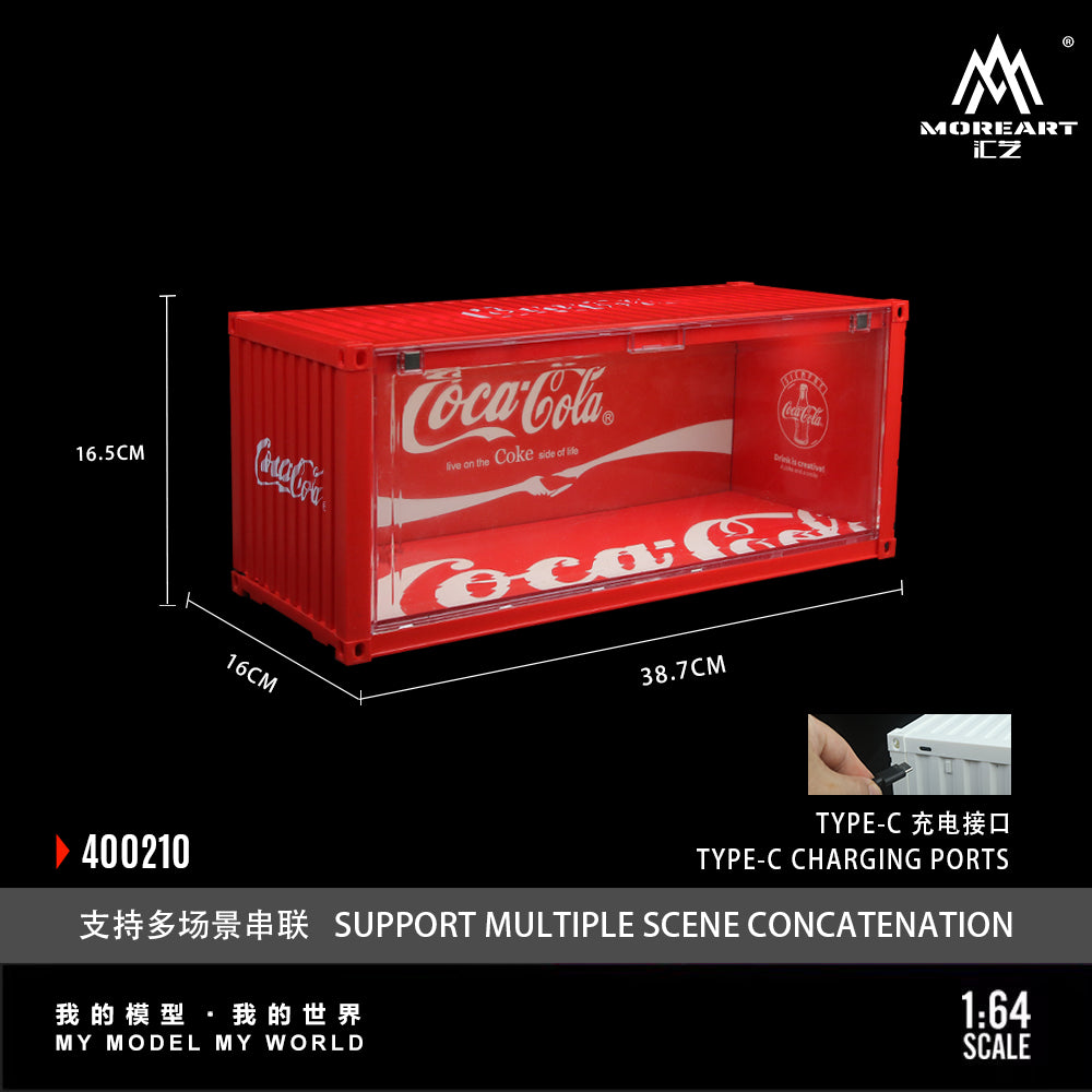 Chi tiết đèn LED và logo Coca-Cola