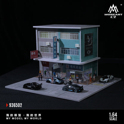 [ĐÃ RA MẮT] Mô hình diorama MOREART 1:64 Hong Kong Street Scene 02 Lighted Version Scene MO936502