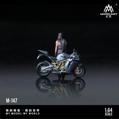 [ĐÃ RA MẮT] Mô hình diorama MOREART 1:64 KTM1190 Gray Female Motorcycle Figure Set MO222147