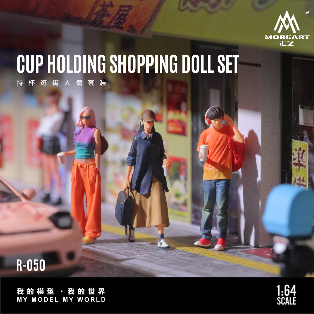 Mô hình diorama MOREART 1:64 Cup-Holding Shopping Doll