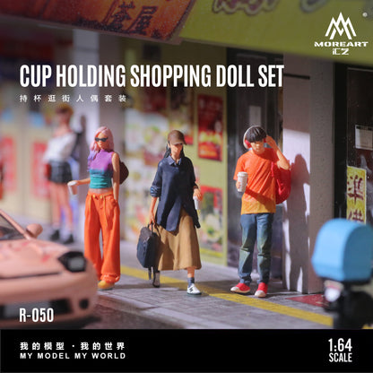 Mô hình diorama MOREART 1:64 Cup-Holding Shopping Doll