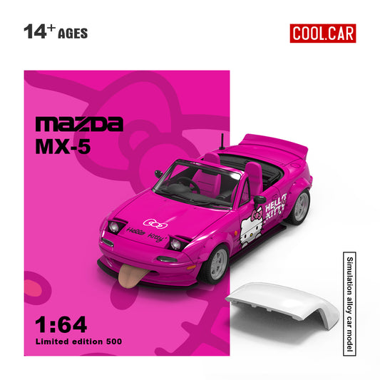 Mô hình xe Mazda MX5 KT Cat Deep Pink Standard Edition COOL CAR 1:64
