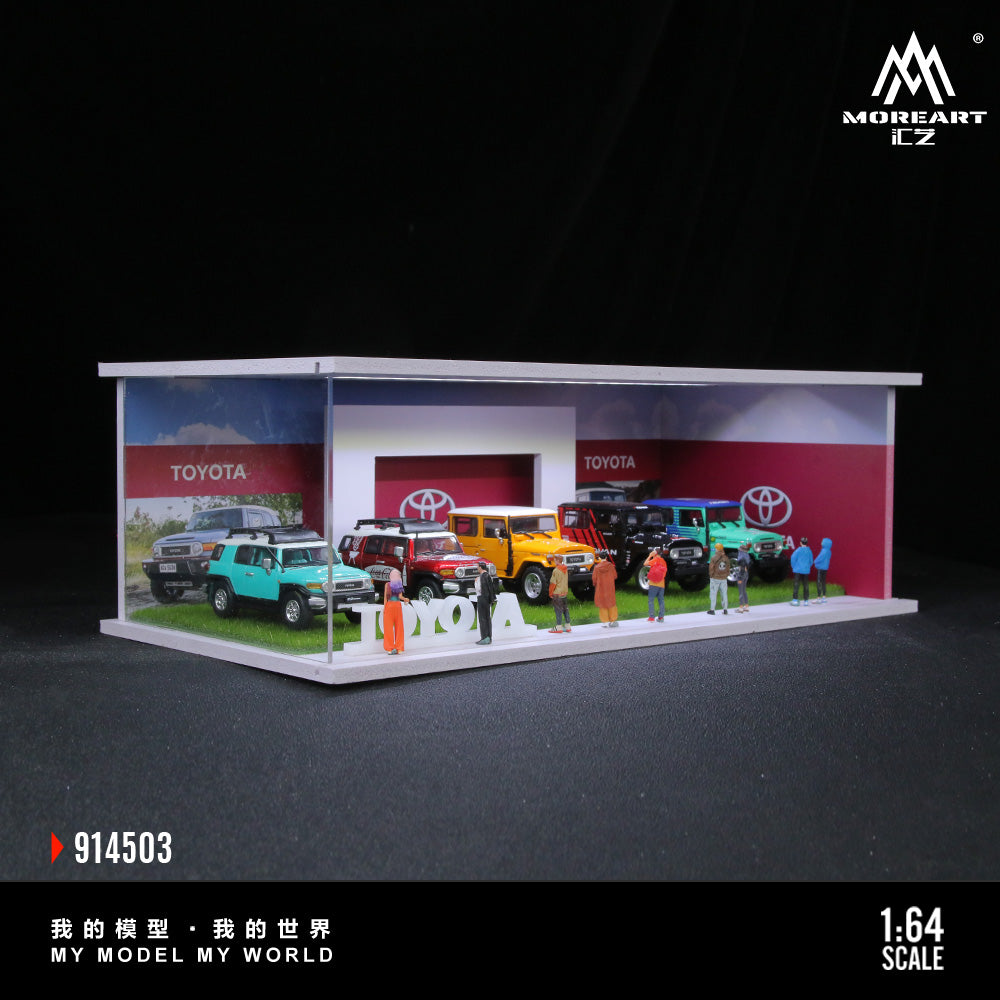 Mô hình diorama Toyota Showroom Moreart nhìn từ phía trước