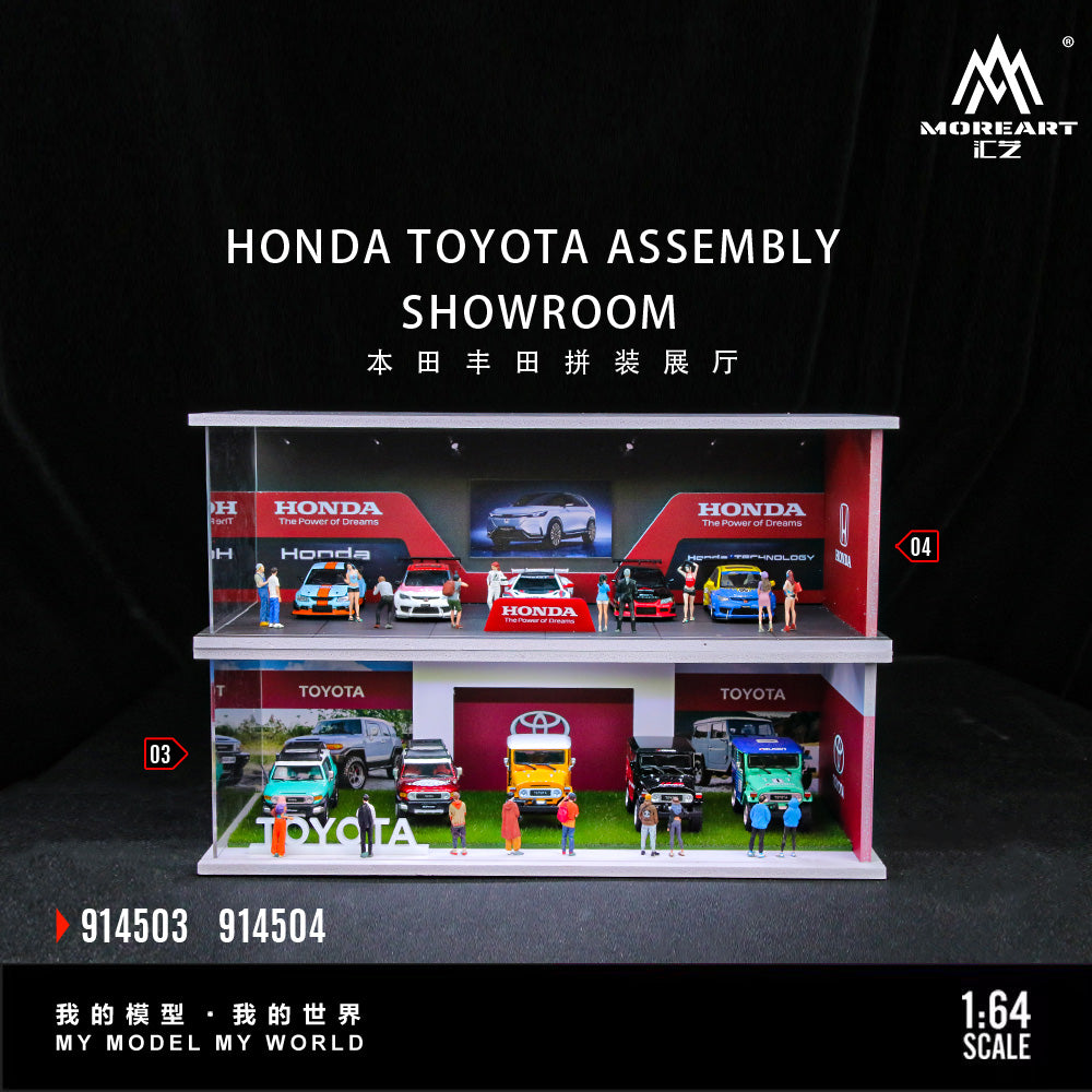 Mô hình diorama Toyota Showroom Moreart nhìn từ bên hông
