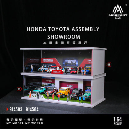 Mô hình diorama Toyota Showroom Moreart nhìn từ trên xuống